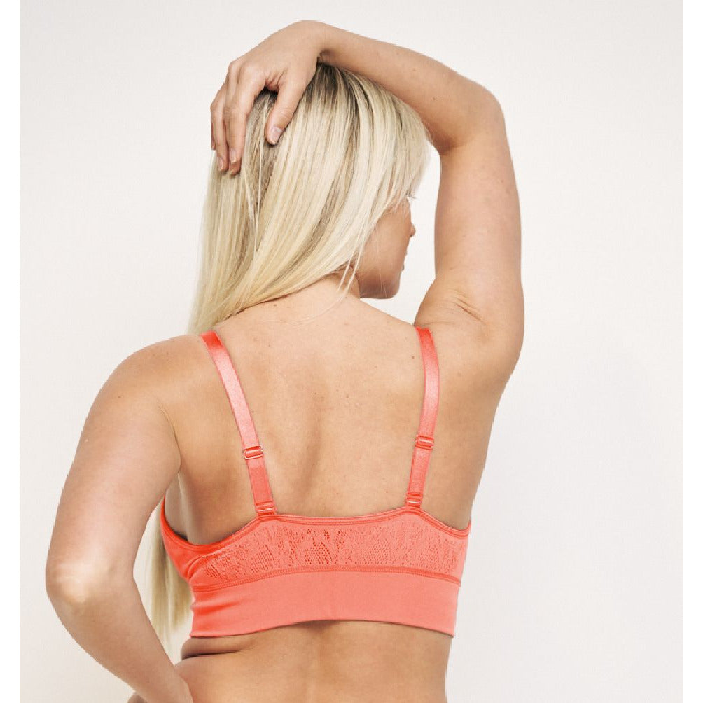 The Mid V Lined Wire-free Bra  - Spritz