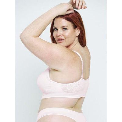 The Mid V Lined Wire-free Bra - Blush