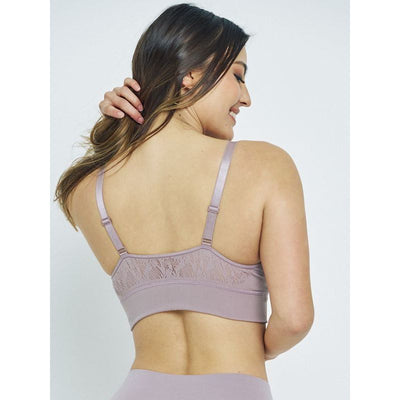 The Mid V Lined- Wire-free Bra - Champagne