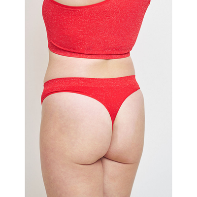 The Shimmer Thong - Red