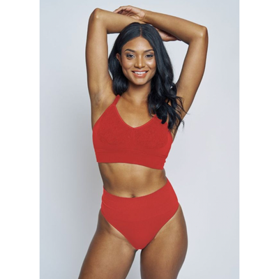 The Mid V Lined Wirefree Bra