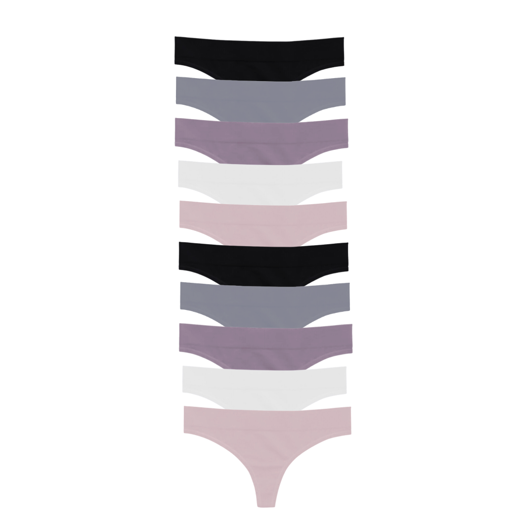 10 Pack Regular Rise Thong - NEUTRAL PACK