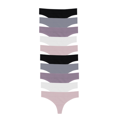 10 Pack Regular Rise Thong - NEUTRAL PACK