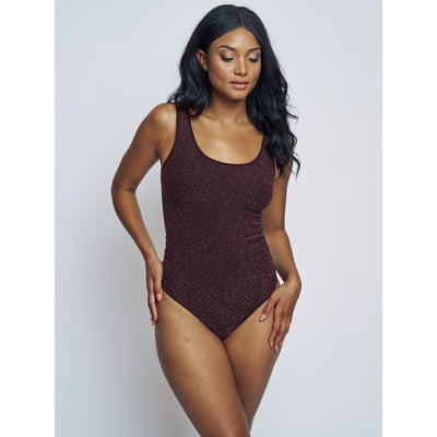 Shimmer Bodysuit - Wine