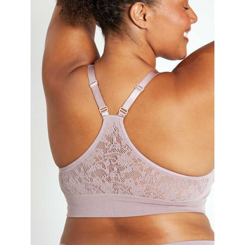The Deep V Notch Front - Wirefree Bra- Champagne