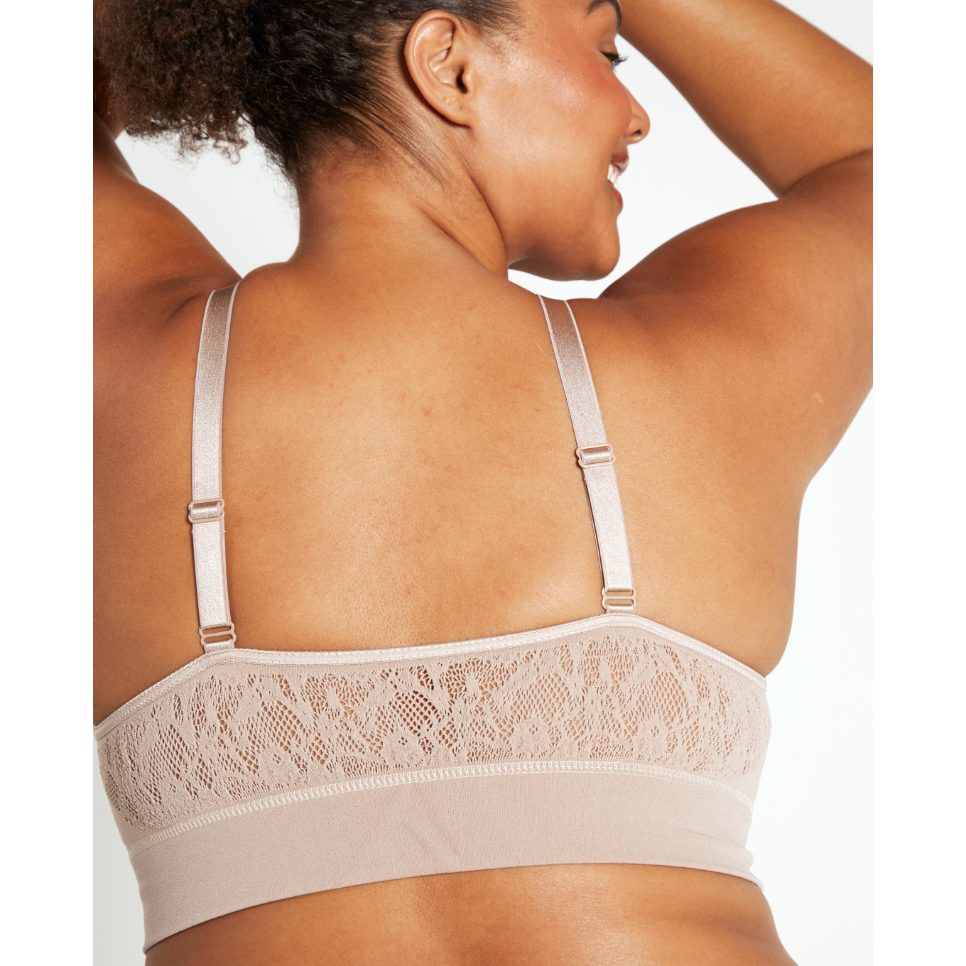 The Mid V Lined Wire-free Bra - Sand